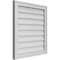 Ekena Millwork Vertical Surface Mount PVC Gable Vnt: Non-Functional, w/2"W x 1-1/2"H, Brickmould Frame, 24"W x 26"H GVPVE24X2602SN - alternate 3
